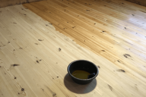 South Carolina Pine Floors before and after